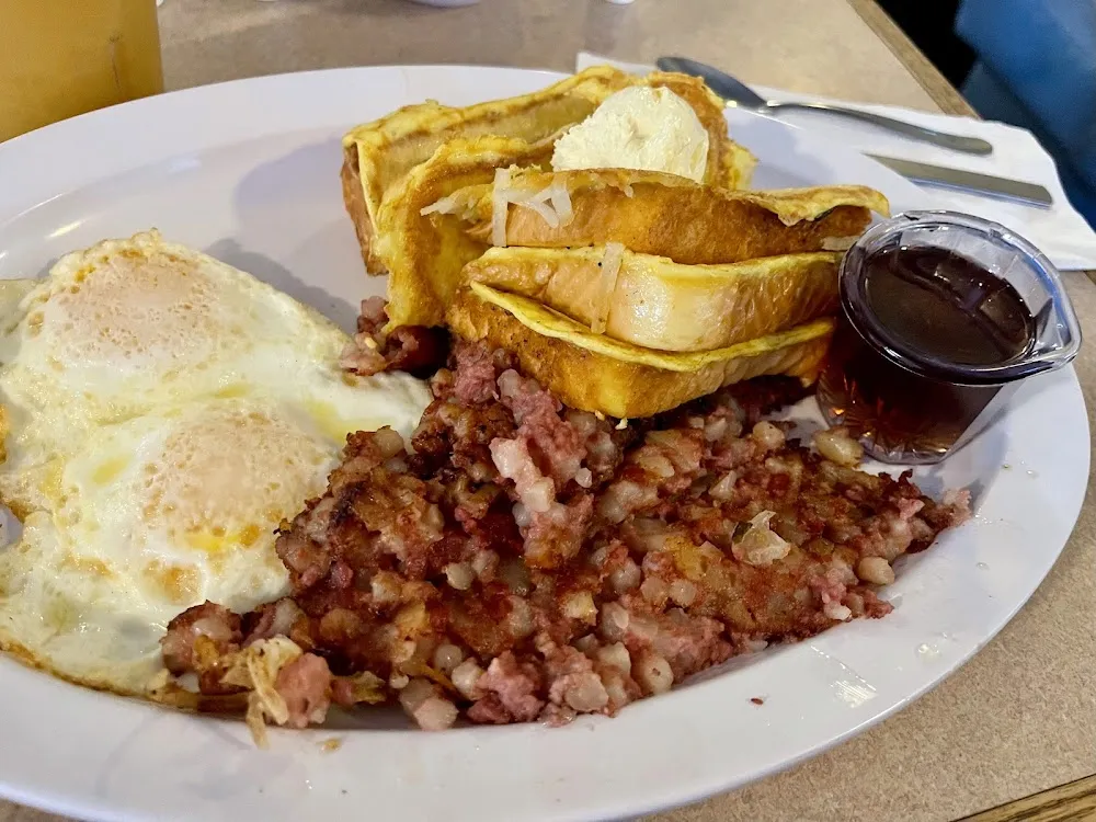 Corned Beef Hash and French Toast